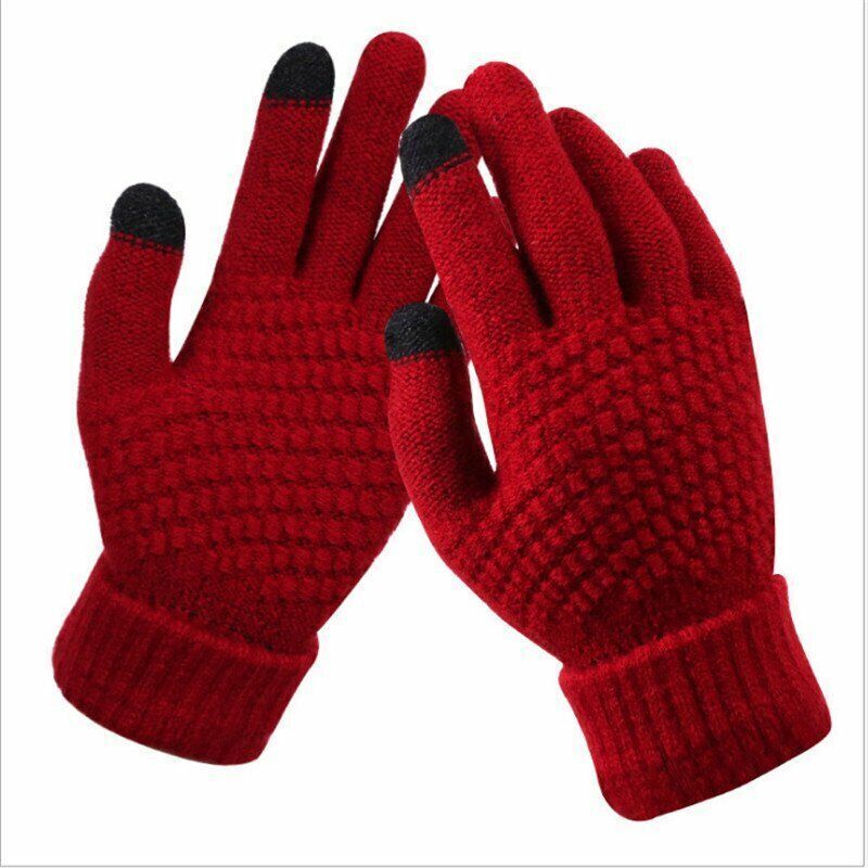 Gants Hiver Femme Douillets avec Décoration Brodée