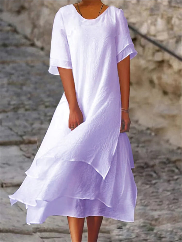 Robe Été Legère à Manches Courtes
