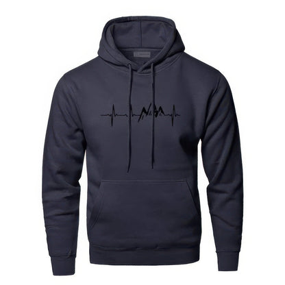 Sweat-Shirt Graphique Mountain Heartbeat Pour Homme | Manches Longues