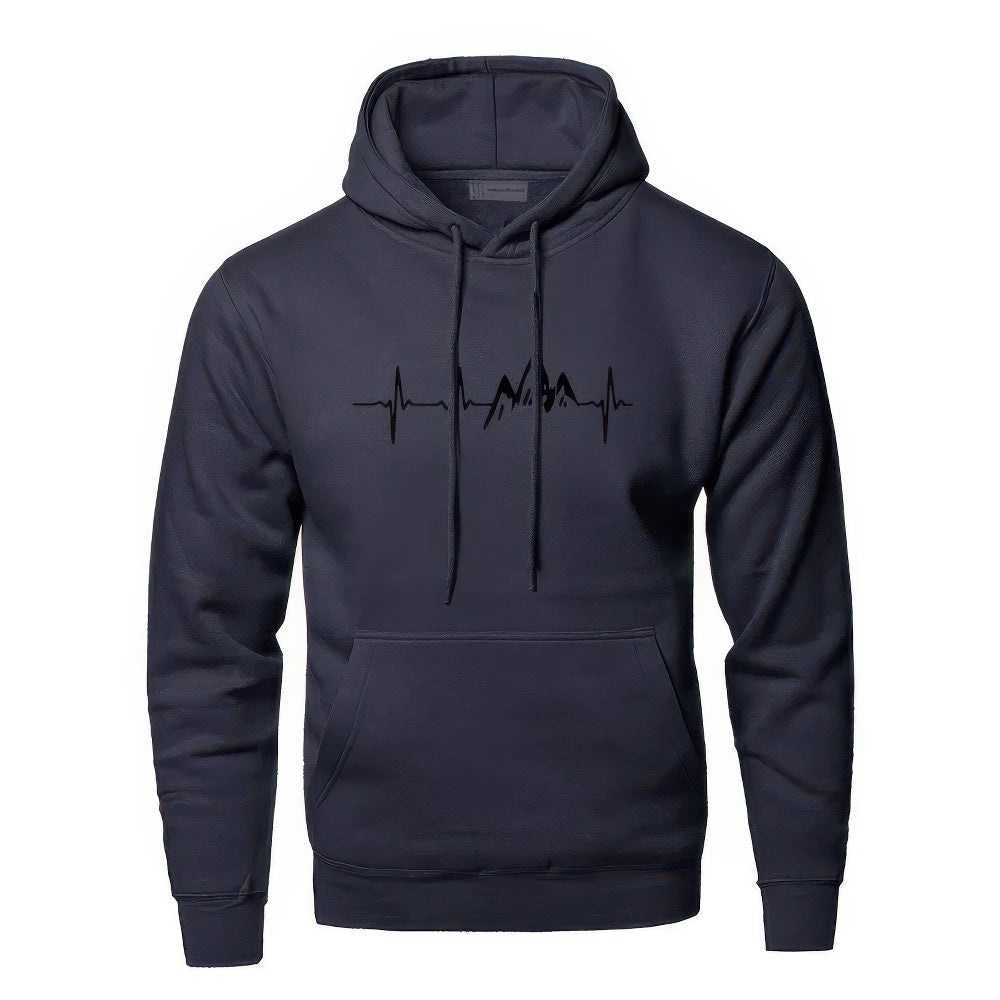 Sweat à Capuchon Graphique Homme Manches Longues