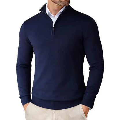 Pull Homme Col Zip en Molleton Doux