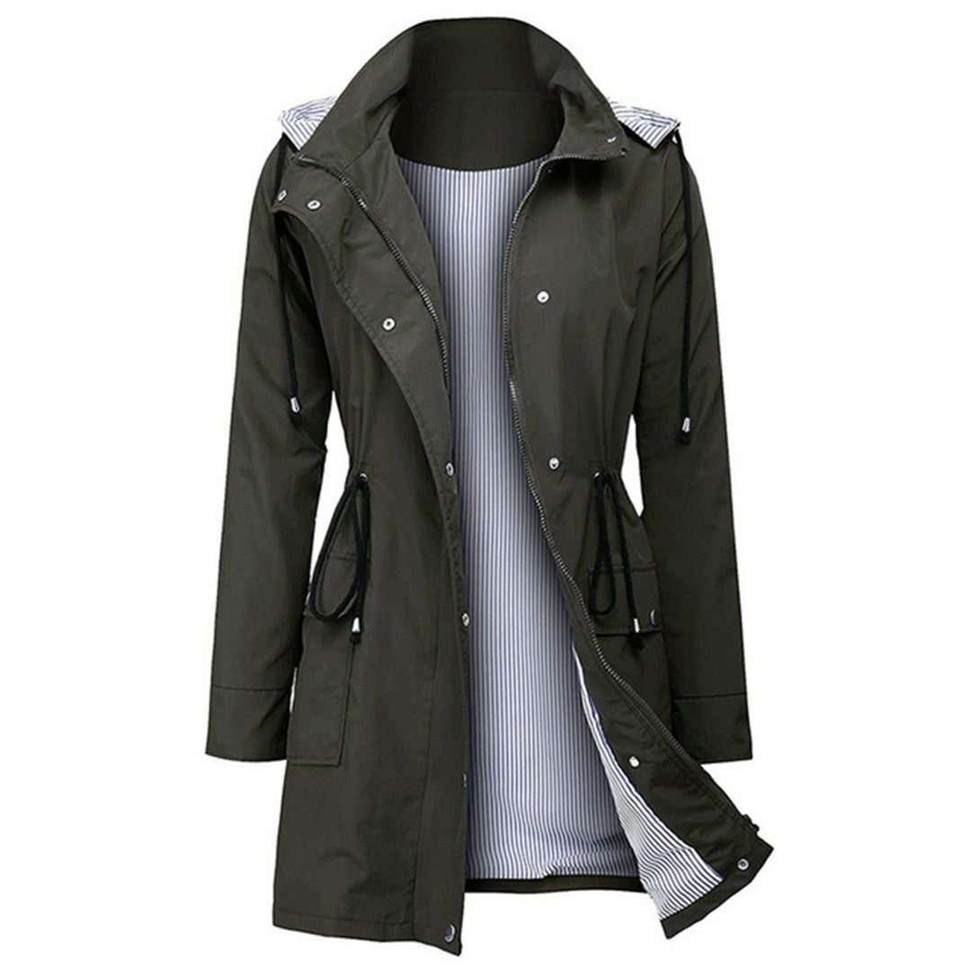 Veste D'hiver Élégante à Capuche Fourrure Synthetic