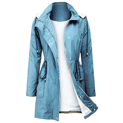 Veste D'hiver Élégante à Capuche Fourrure Synthetic