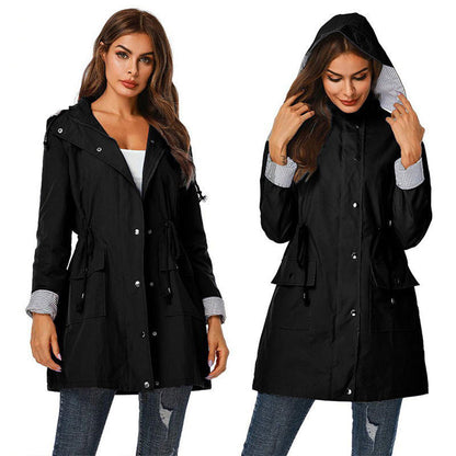 Veste D'hiver Élégante à Capuche Fourrure Synthetic - PanierRoyale