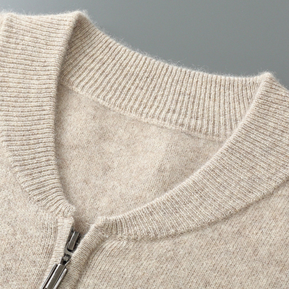 Cardigan Homme Laine Chaud et Élégant avec Fermeture Éclair