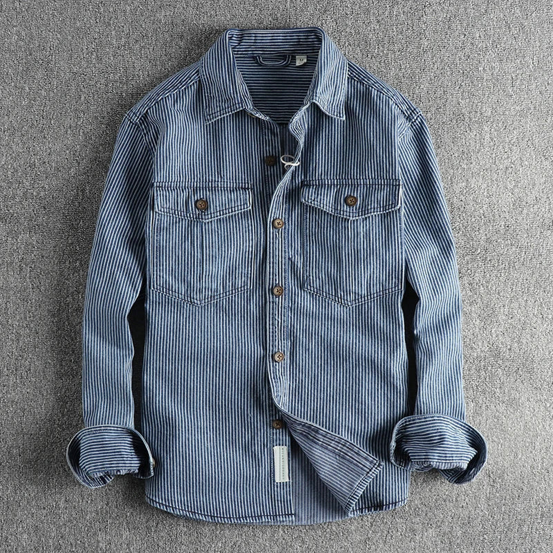 Chemise Denim Homme Vintage Style Décontracté - BerlinGlamour