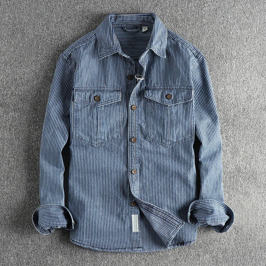 Chemise Denim Homme Vintage Style Décontracté - BerlinGlamour