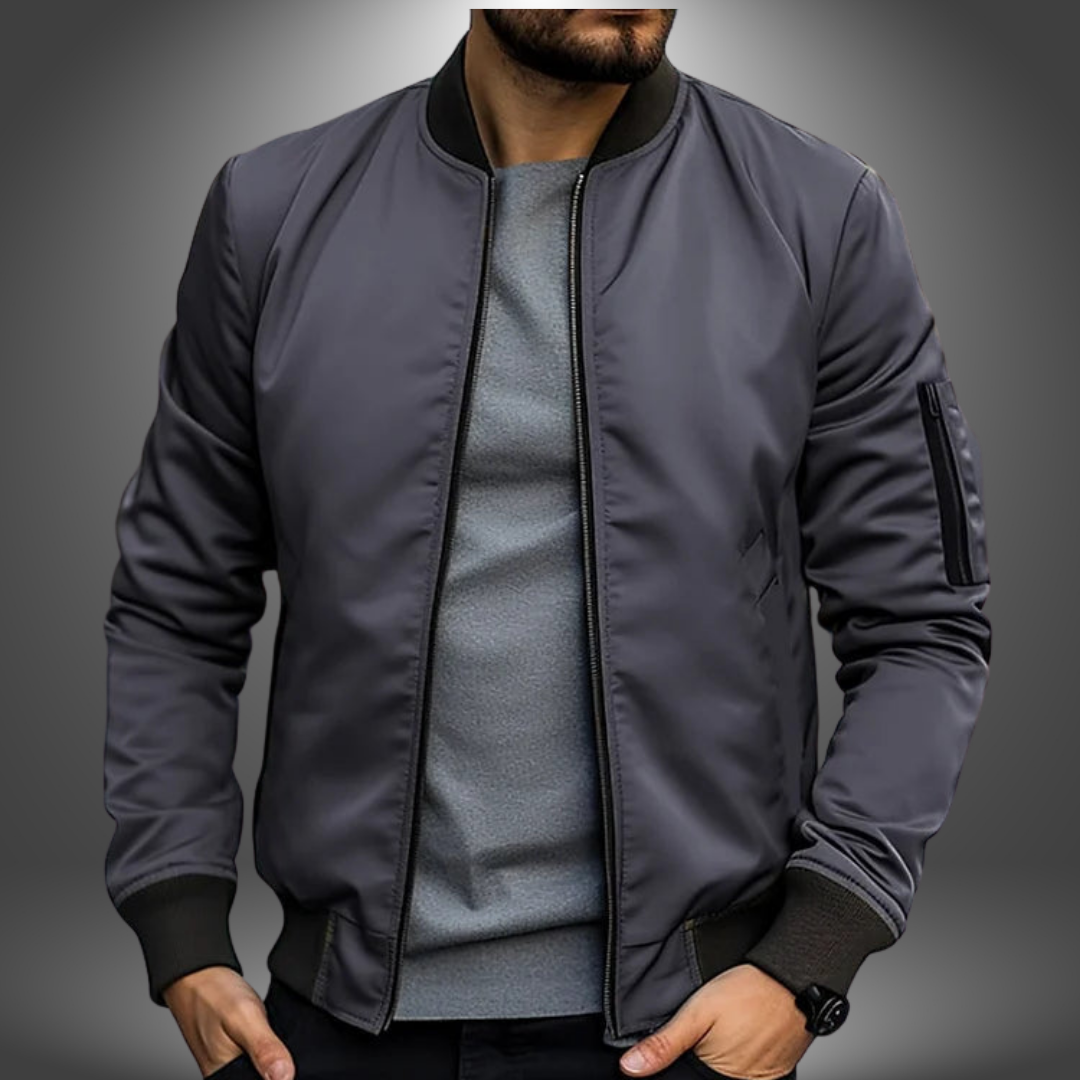 Veste Zippée Homme Imperméable avec Manches Réglables