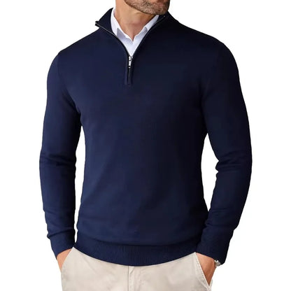 Pull Homme Col Zip en Molleton Doux