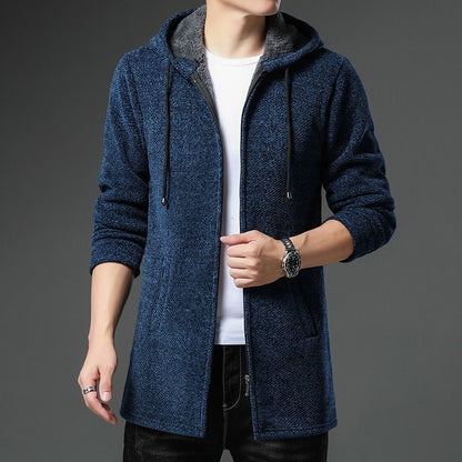 Pull en Maille Homme Doux et Chaud avec Doublure Polaire