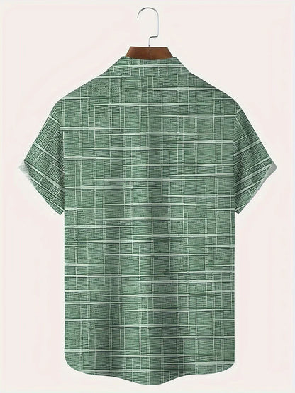Chemise Homme Manches Courtes Carreaux Décontractée