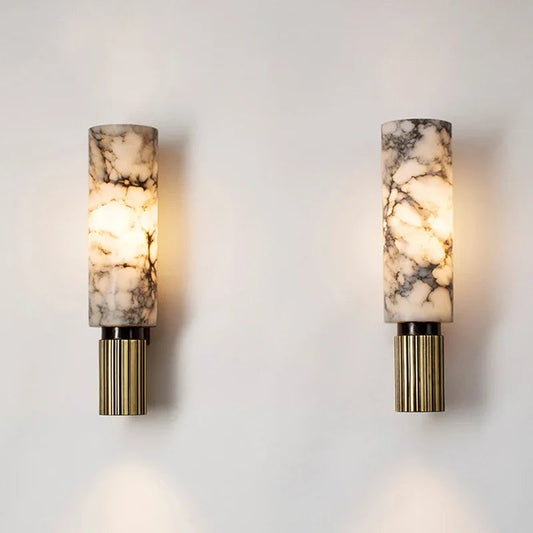 Radiance™ – Applique Murale Moderne en Métal et Marbre Élégante