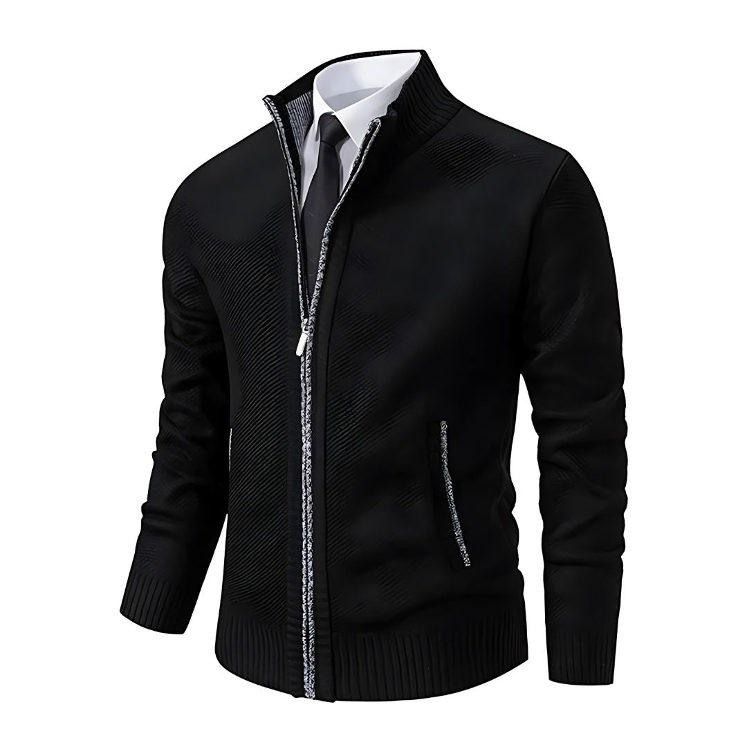 Pull Homme Noir Élégant et Confortable pour Hiver - PanierRoyale