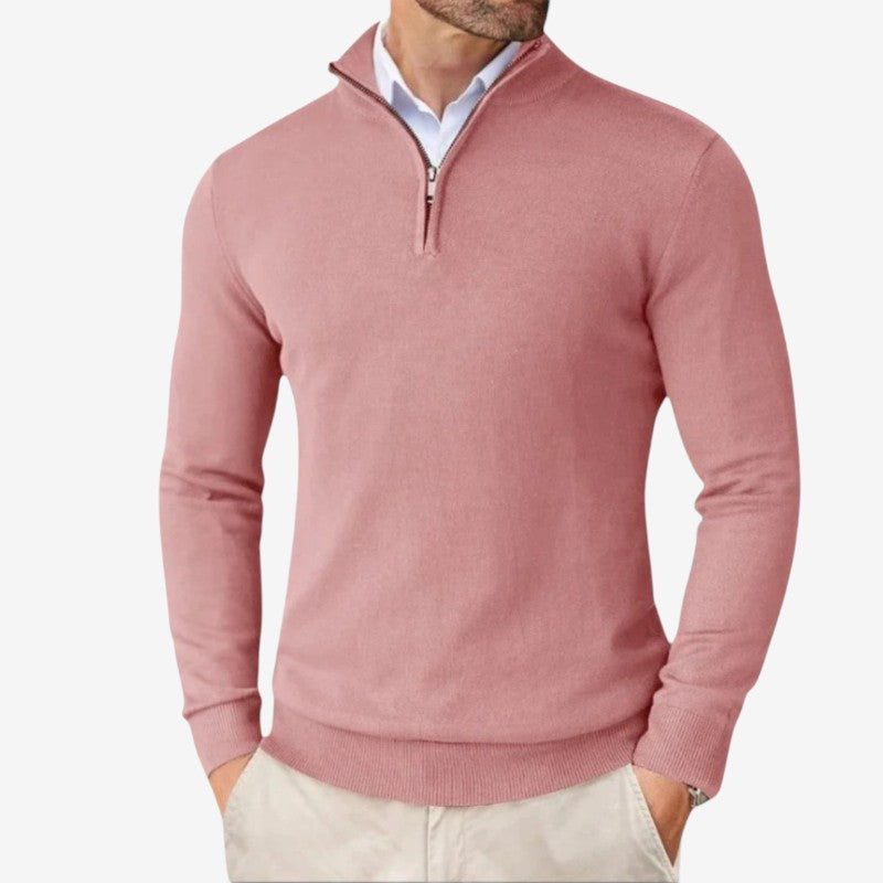 Pull Slim Fit Manches Longues Zippé Élégant - PanierRoyale