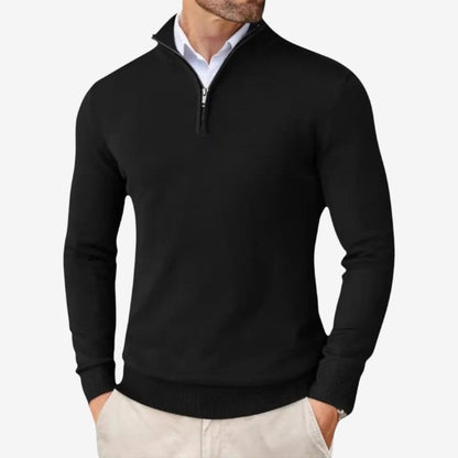 Pull Slim Fit Manches Longues Zippé Élégant