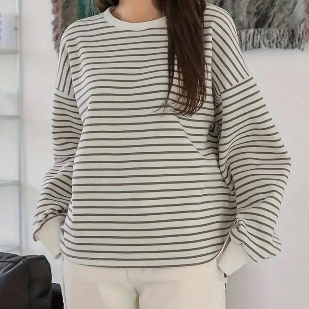 Sweat à Rayures Féminin et Élégant pour Femme - PanierRoyale