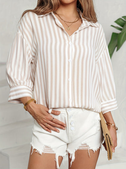 Rayulisse™ – Chemise Femme Rayée Décontractée