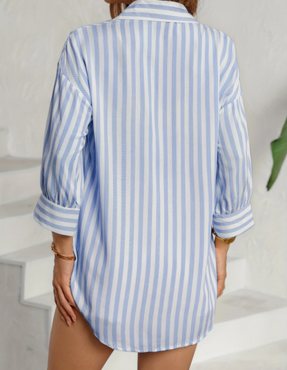 Rayulisse™ – Chemise Femme Rayée Décontractée