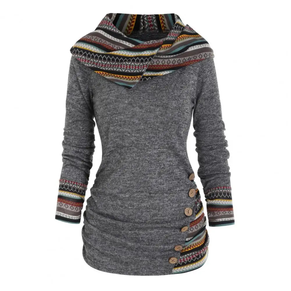 Sweat Capuche Élégant Hiver Femmes