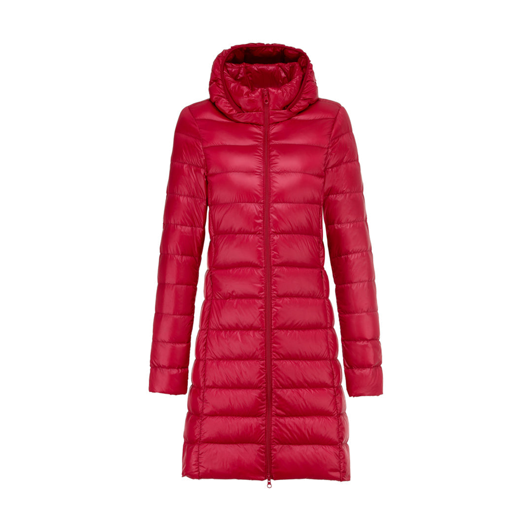Veste D'Hiver Longue pour Femme avec Capuche et Remplissage Doux