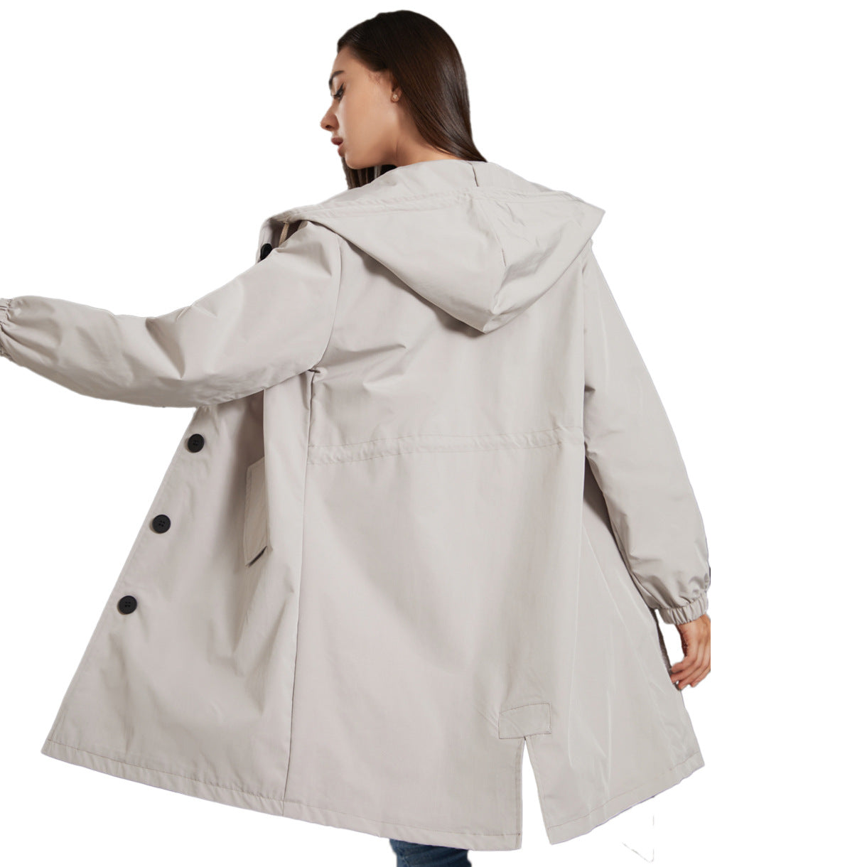 Veste Imperméable Capuche Femme Classique et Élégante - PanierRoyale