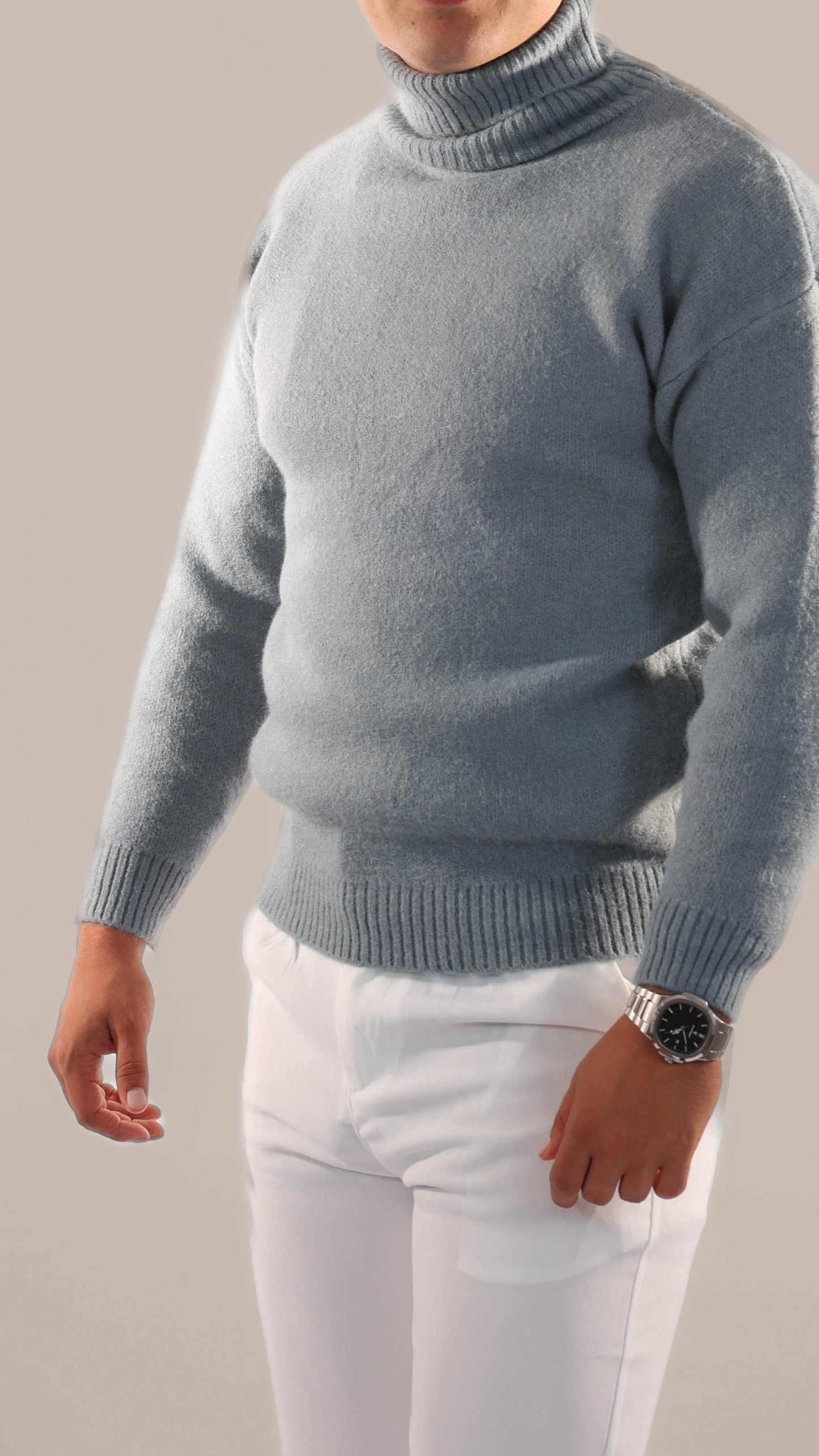 Pull Homme Col Roulé Casual et Confortable