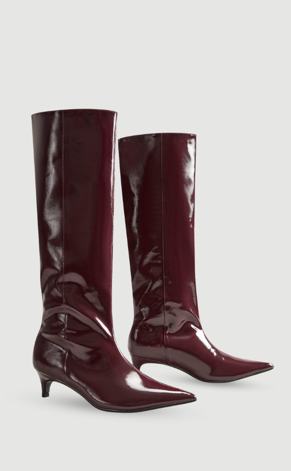 Bottines Knie-Hautes Confortables en Cuir