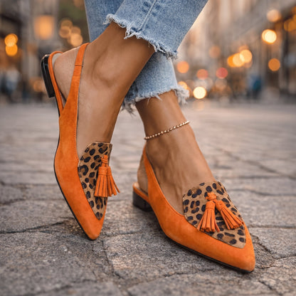 Mules Femme Similicuir Pompons Style Classique