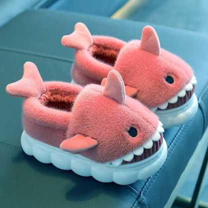 Pantoufles Enfant Requin Peluche Douces et Confortables