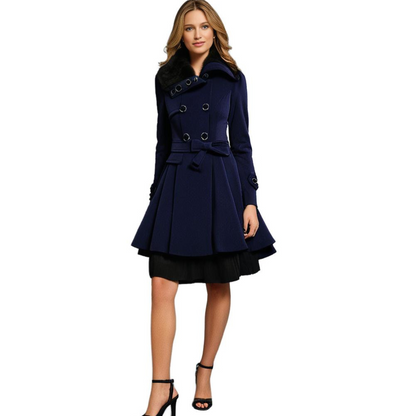 Manteau Femme Tailleur en Simili Fourrure avec Boutons