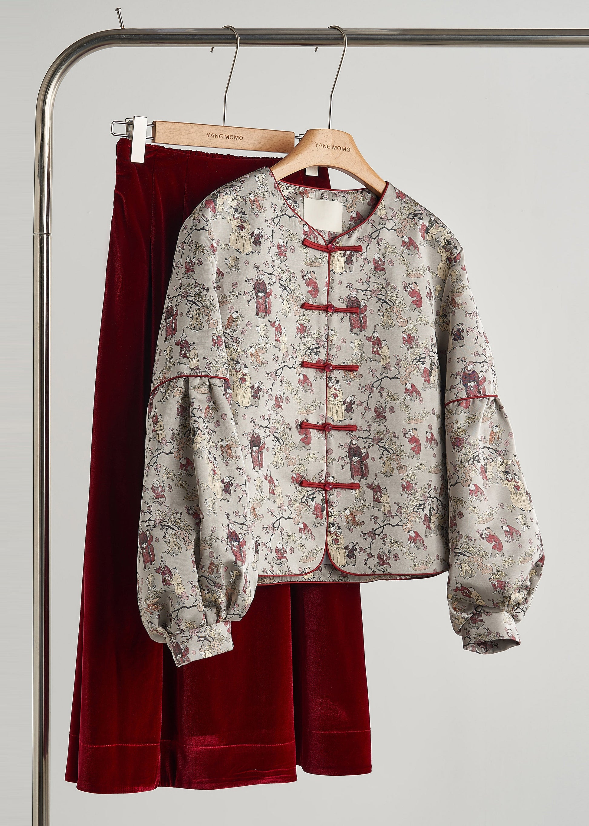 Veste automne grande taille en coton imprimé floral - EasyApparels