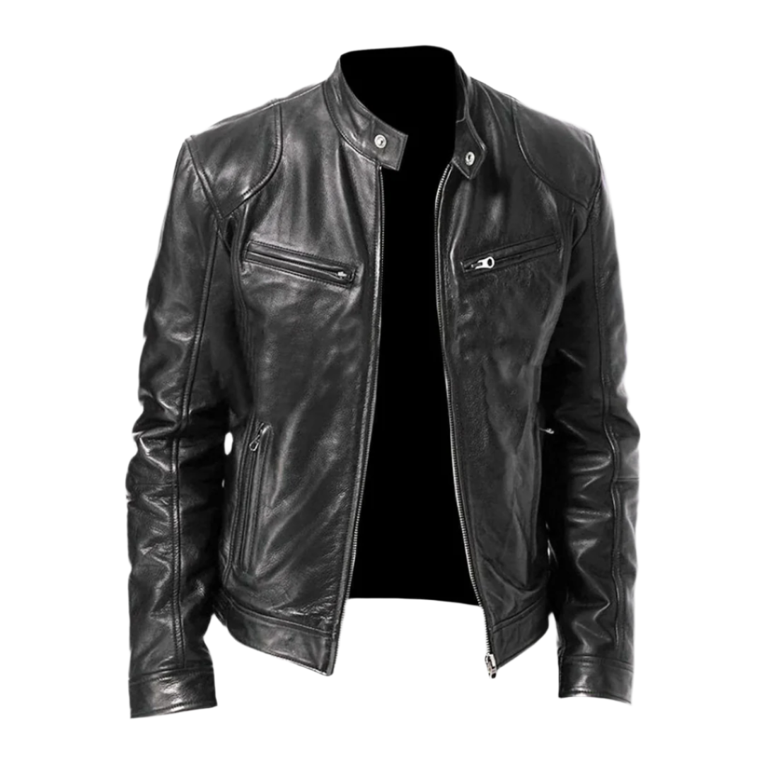 Veste en Cuir Homme Classique et Élégant