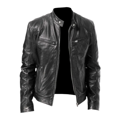 Veste en Cuir Homme Classique et Élégant