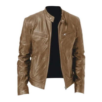 Veste en Cuir Homme Classique et Élégant