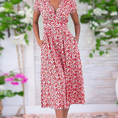 Elvira™ – Robe Fleurie Femme Longue Élégante et Confortable pour Toutes Occasions-4