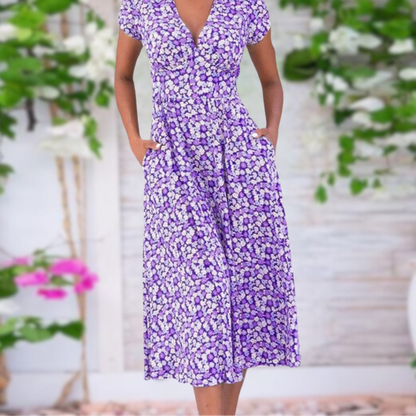 Variant image for Elvira™ – Robe Fleurie Femme Longue Élégante et Confortable pour Toutes Occasions-11
