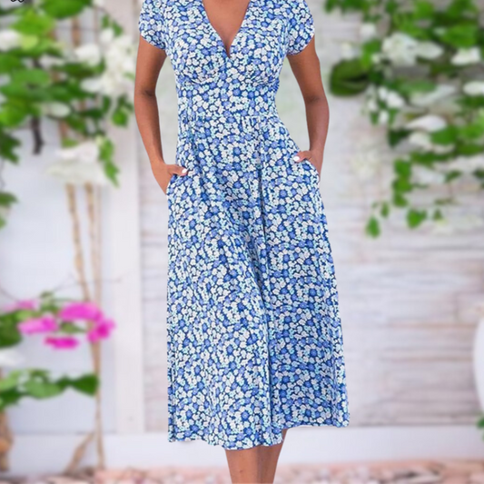 Robe Fleurie Longue Féminine pour Femme - PanierRoyale