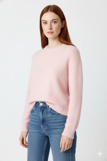Pull Femme Grande Taille Confortable - Tricot Chaud avec Manches Élargies