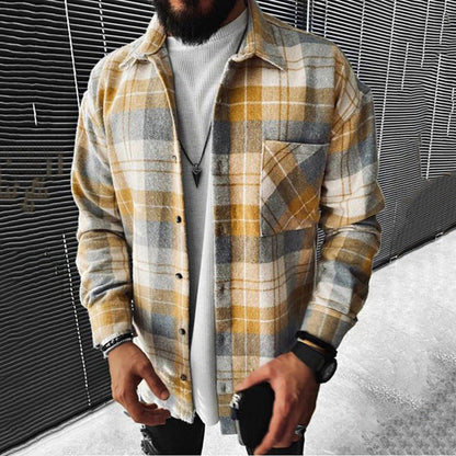 Gilet en laine carreaux homme classique et élégant