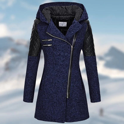 Manteau Femme Hiver – Parka Élégante avec Capuche et Doublure Chaude