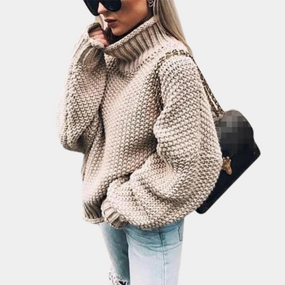 Pull Femme Oversize en Maille Épaisse