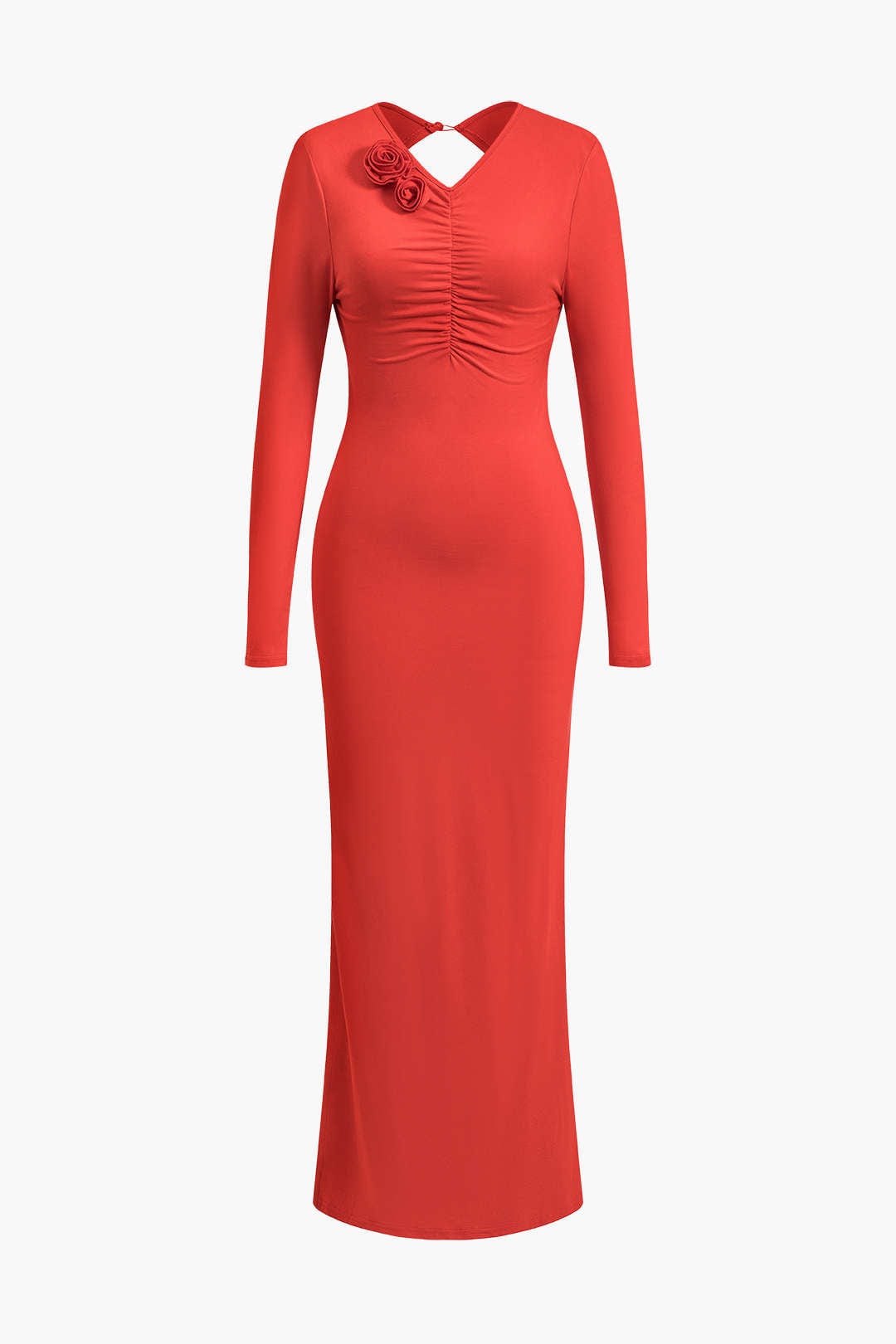 Robe Maxi Élégante Sans Manches à Fleur