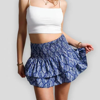 Jupe Femme Mi-Longue Élastique avec Ceinture Adjustante