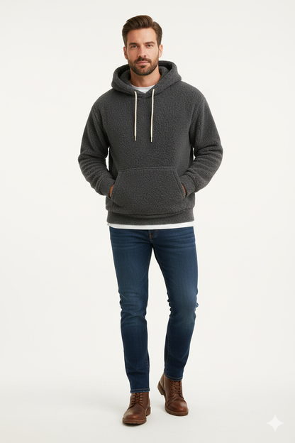 Pull Capuche Fleece Homme Confortable et Chaud