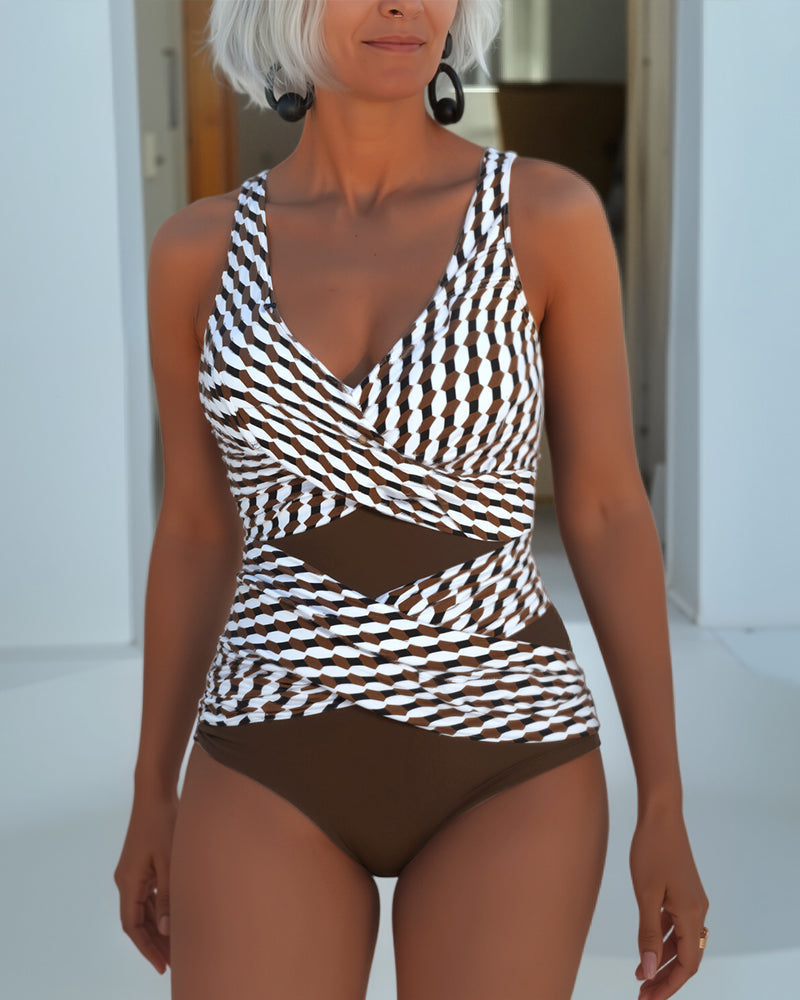 Maillot de bain Femme Sculptant Détail Croisé