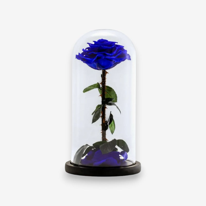 Fleur Artificielle sous Cloche en Verre Décoratif