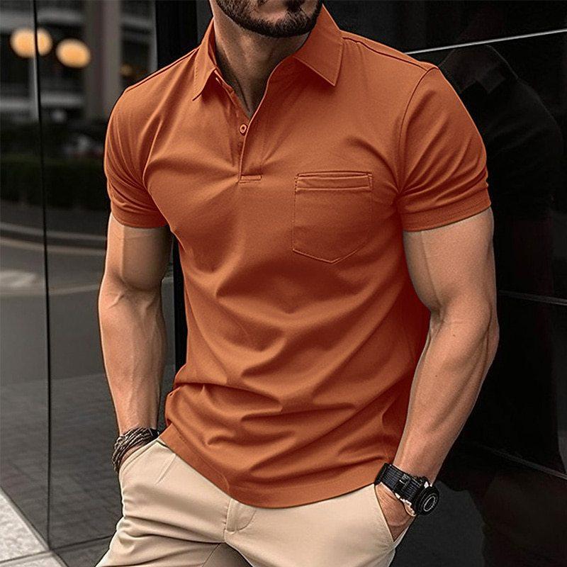 Polo Homme Noir Manches Courtes Élégant