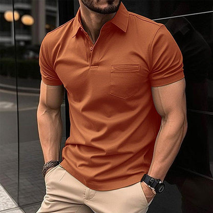 Polo Homme Noir Manches Courtes Élégant