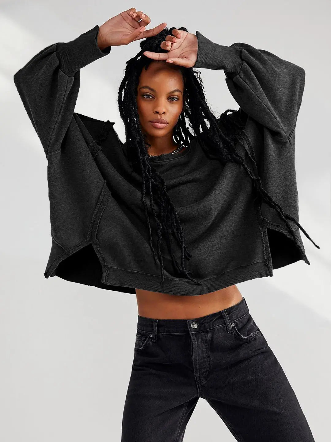 Pull Femme Rose Doux Manches Longues