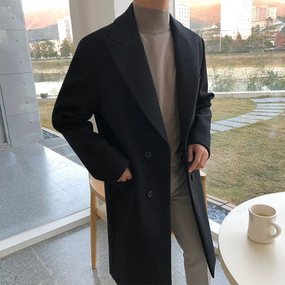 Manteau Homme Hiver Doublé avec Capuchon et Fermeture Éclair